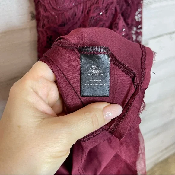 Torrid Plus Size 20 Mini Halter Burgundy Dress Skater - Picture 9 of 12